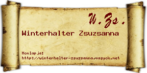 Winterhalter Zsuzsanna névjegykártya
